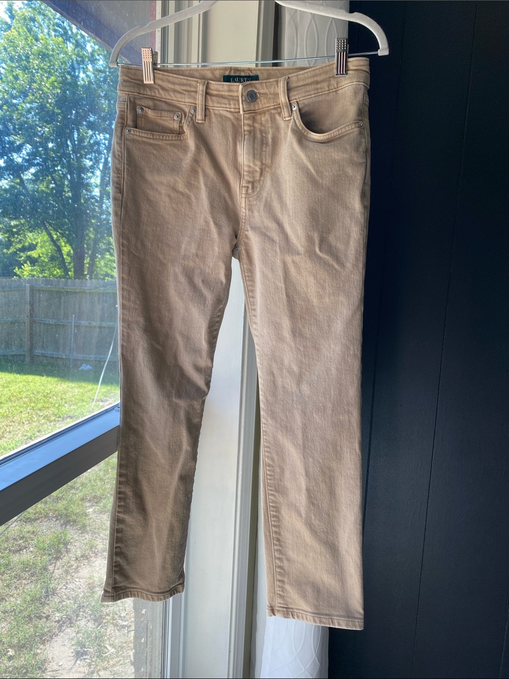 Ralph Lauren Petite Tan Straight Leg Pants